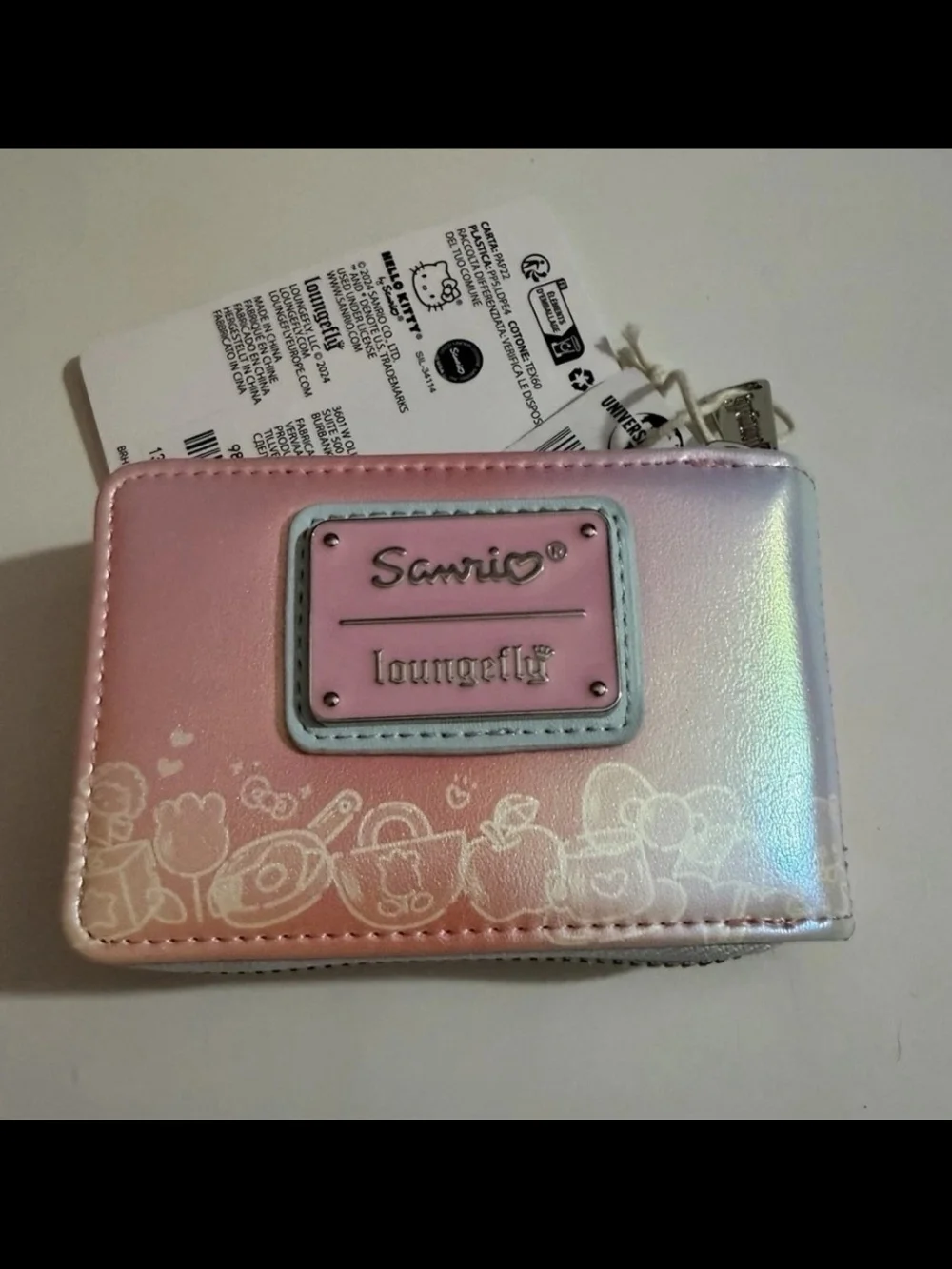 Hello Kitty 50th Anniversary Loungefly Iridescent Pink Set.
